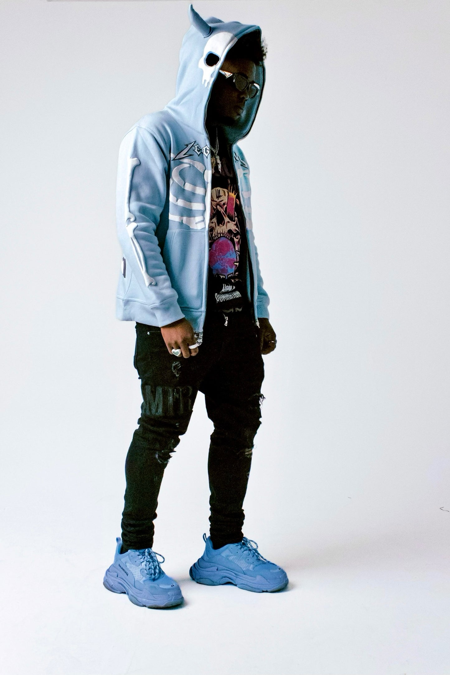 Damnatus Hoodie Blue