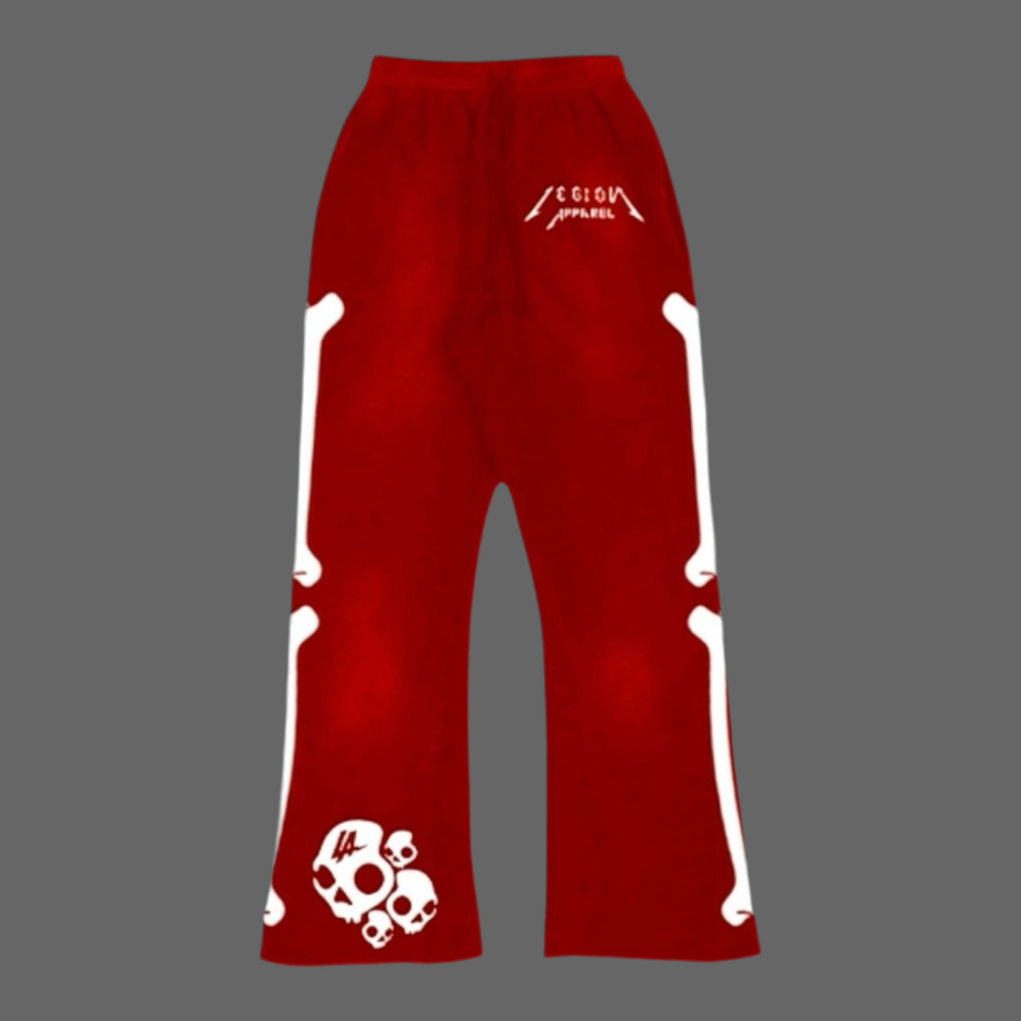 Damnatus Flare Pants Red